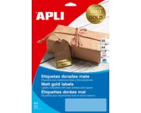 Etiket gemetalliseerd 63,5 x 29,6 mm goud