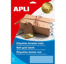 Etiket gemetalliseerd 63,5 x 29,6 mm goud