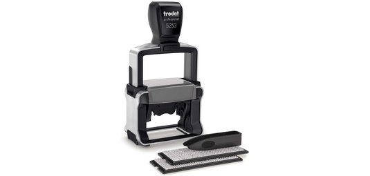 Tampon texte personnalisable Professional 4.0 Typomatic 5253 Trodat monochrome 6 lignes