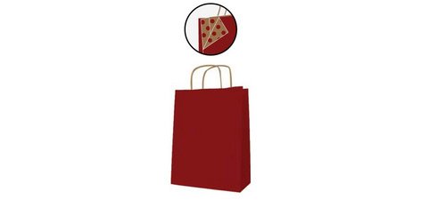 Sac en papier, kraft, grand, rouge