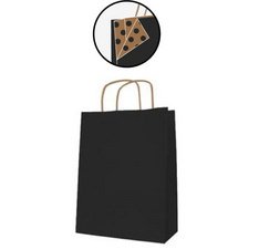 Papieren zak, kraft, klein, zwart