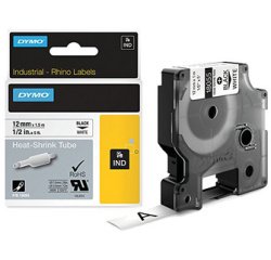 Dymo RHINO tube de thermo-rétraction 24 mm, noir sur blanc