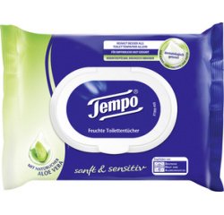 Lingettes humides de toilette doux & pure, Aloe Vera