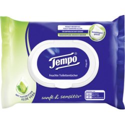 Lingettes humides de toilette doux & pure, Aloe Vera