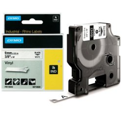 DYMO RHINO Etiquette industrielle en vinyle noir/orange
