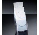porte-brochures de table 'acrylic', DL,3 compartiments