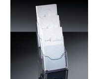 porte-brochures de table 'acrylic', DL,3 compartiments