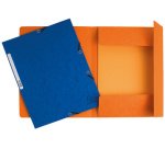 3-flap folder with elastic straps 355 gsm hard glazed mottled pressboard - A4 size
