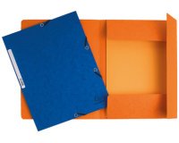 3-flap folder with elastic straps 355 gsm hard glazed mottled pressboard - A4 size