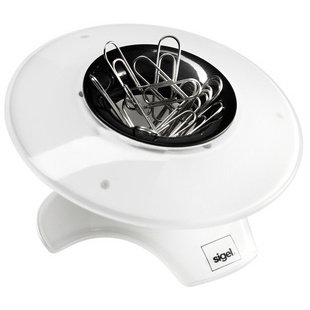 Paperclipdispenser Eyestyle, wit/zwart