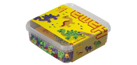Hama Perles à repasser maxi + plaque 'dinosaure', en boîte