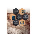 Ardoise & tableau en liège SILHOUETTE 'Hexagon'