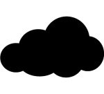 Ardoise murale SILHOUETTE 'Nuage'