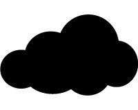 Ardoise murale SILHOUETTE 'Nuage'