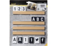 Securit letterplank inclusief letters en nummers, teak