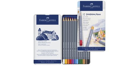 Faber-Castell Aquarell-Buntstifte, sortiert, 12er Schachtel