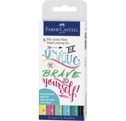 FABER-CASTELL Feutre PITT artist pen, étui de 6