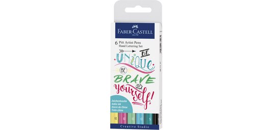 FABER-CASTELL Feutre PITT artist pen, étui de 6