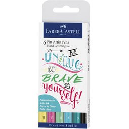 FABER-CASTELL Feutre PITT artist pen, étui de 6