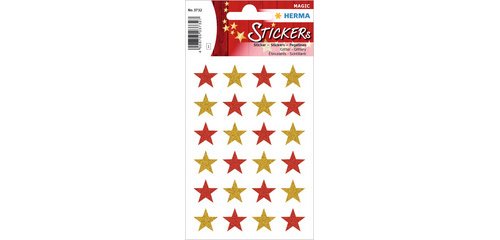 Autocollants de Noel MAGIC 'étoiles', pailletté