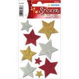 Autocollants de Noel MAGIC 'étoiles multicolore',