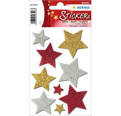 Stickers kerst MAGIC 'meerkleurige sterren'