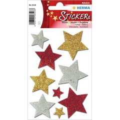 Stickers kerst MAGIC 'meerkleurige sterren'