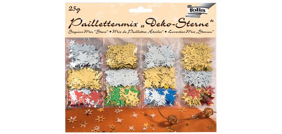 Mix de paillettes 'Etoiles', assorti