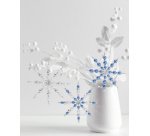 Kit d'étoiles en perles, 340 pièces, bleu/argent/blanc