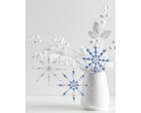 Kit d'étoiles en perles, 340 pièces, bleu/argent/blanc