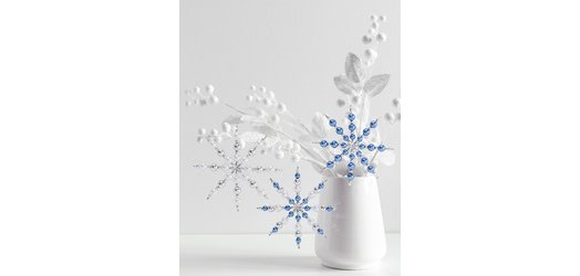 Kit d'étoiles en perles, 340 pièces, bleu/argent/blanc