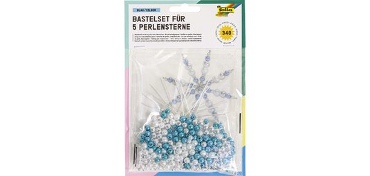Kit d'étoiles en perles, 340 pièces, or / vert / rose