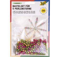Kit d'étoiles en perles, 340 pièces, pastel
