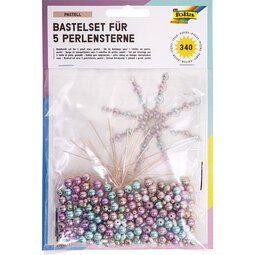 Kit d'étoiles en perles, 340 pièces, pastel