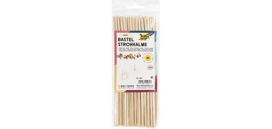 Paille naturelle de bricolage, longueur: 220 mm