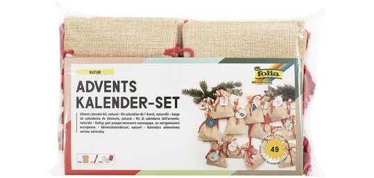 Kit calendrier de l'Avent, sac de jute, naturel