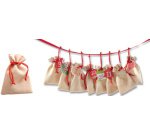 Kit calendrier de l'Avent, sac de jute, naturel
