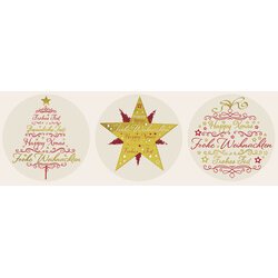 Sticker ZDesign kerst op rol