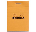 Bloc agrafé No. 10, format A8, quadrillé 5x5, orange