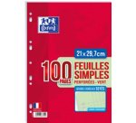 Feuillet mobile conquérant sept a4 210x297mm 100 pages 80g séyès perforé coloris vert