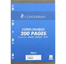 Duplicate copies 200 pages, seyès ruling 21 x 29.7 cm Conquérant - perforated