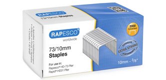 Rapesco Heftklammern 73/10 mm, galvanisiert, Box mit 2000 Heftklammern