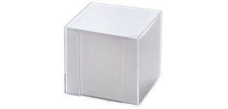 Blockwürfel mit Gehäuse, Kunststoff, transparent