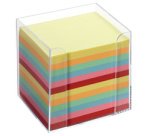 Bloc cube avec boîtier, plastique, transparent