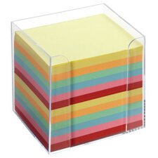 Bloc cube avec boîtier, plastique, transparent