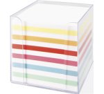 Bloc cube avec boîtier, plastique, transparent