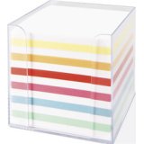 Bloc cube avec boîtier plastique transparent - bloc de 700 feuilles