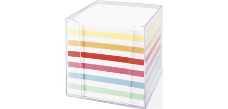 Bloc cube avec boîtier, plastique, transparent