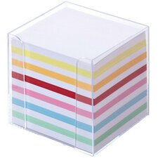 Bloc cube avec boîtier, plastique, transparent