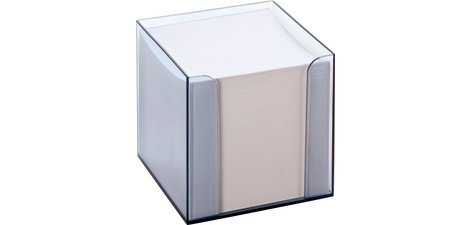 Bloc cube avec boîtier, plastique, transparent fumé